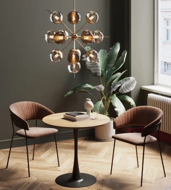 KARE Design Eettafel Schickeria Oak Black 80cm