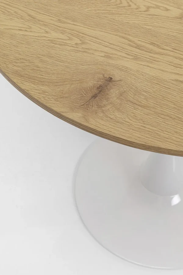 KARE Design Eettafel Schickeria Oak Print White Ø80cm