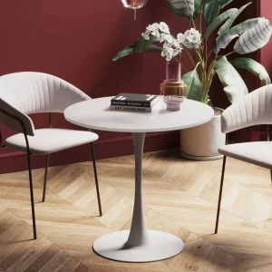 KARE Design Eettafel Schickeria White 80cm