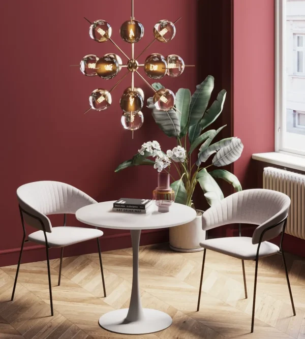 KARE Design Eettafel Schickeria White 80cm