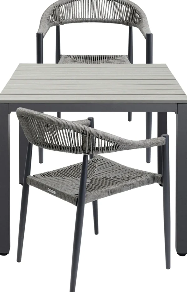 KARE Design Eettafel Sorrento Grey 80x80cm