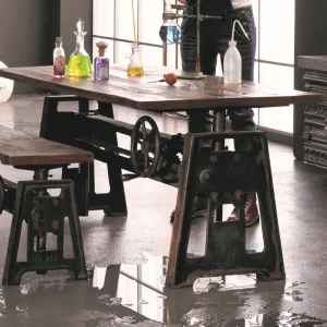 KARE Design Eettafel Steamboat Econo Höhenverstellbar 160x80cm