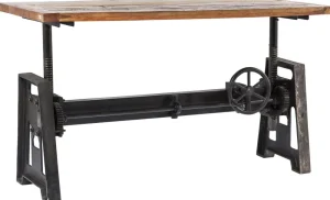 KARE Design Eettafel Steamboat Econo Höhenverstellbar 160x80cm