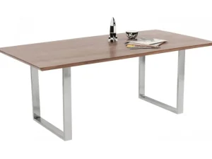 KARE Design Eettafel Symphony Donker Chroom 180x90cm