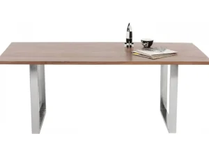 KARE Design Eettafel Symphony Donker Chroom 180x90cm