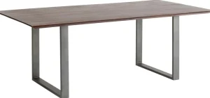 KARE Design Eettafel Symphony Donker Ruwstaal 180x90cm