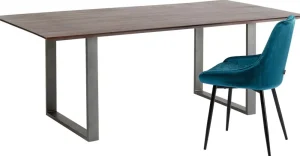 KARE Design Eettafel Symphony Donker Ruwstaal 180x90cm