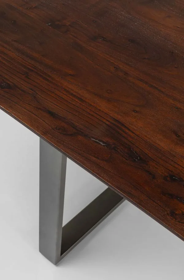 KARE Design Eettafel Symphony Donker Ruwstaal 180x90cm