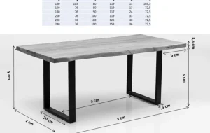 KARE Design Eettafel Symphony Eiken Messing
