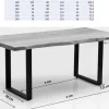 KARE Design Eettafel Symphony Eiken Ruwstaal 200x100cm