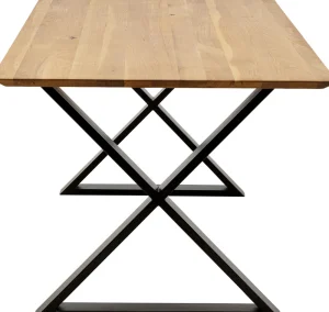KARE Design Eettafel Symphony Oak Cross Black 180x90cm