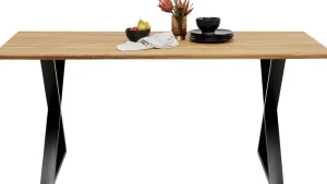 KARE Design Eettafel Symphony Oak Cross Black 200x100cm