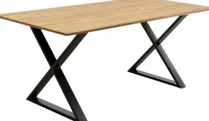KARE Design Eettafel Symphony Oak Cross Black 200x100cm