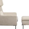 KARE Design Fauteuil + Hocker Quinn High Beige