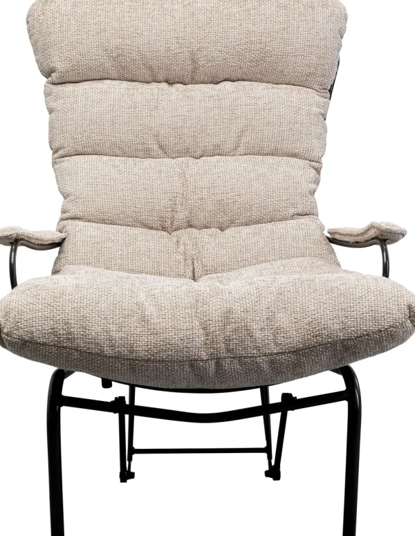 KARE Design Fauteuil + Hocker Vienna Swing Beige