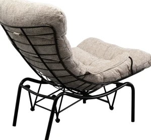 KARE Design Fauteuil + Hocker Vienna Swing Beige