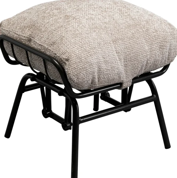 KARE Design Fauteuil + Hocker Vienna Swing Beige