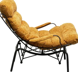 KARE Design Fauteuil + Hocker Vienna Swing Yellow