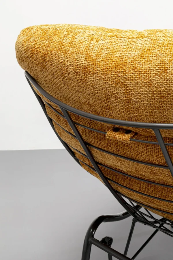 KARE Design Fauteuil + Hocker Vienna Swing Yellow