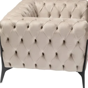 KARE Design Fauteuil Bellissima Velvet Taupe 120cm