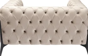 KARE Design Fauteuil Bellissima Velvet Taupe 120cm