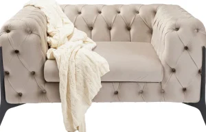 KARE Design Fauteuil Bellissima Velvet Taupe 120cm