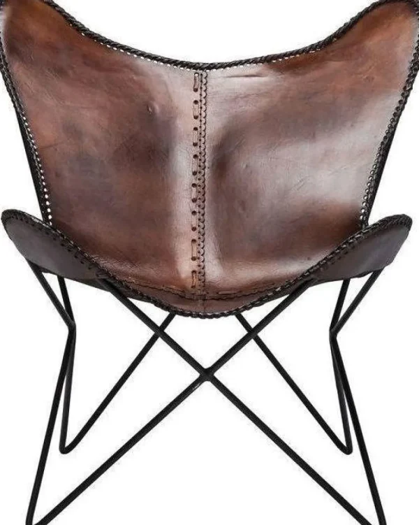 KARE Design Fauteuil Butterfly Bruin Econo