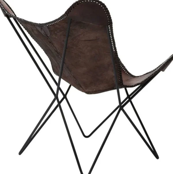 KARE Design Fauteuil Butterfly Bruin Econo