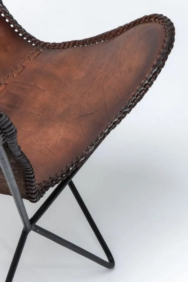 KARE Design Fauteuil Butterfly Bruin Econo