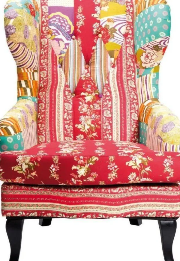 KARE Design Fauteuil Patchwork Rood
