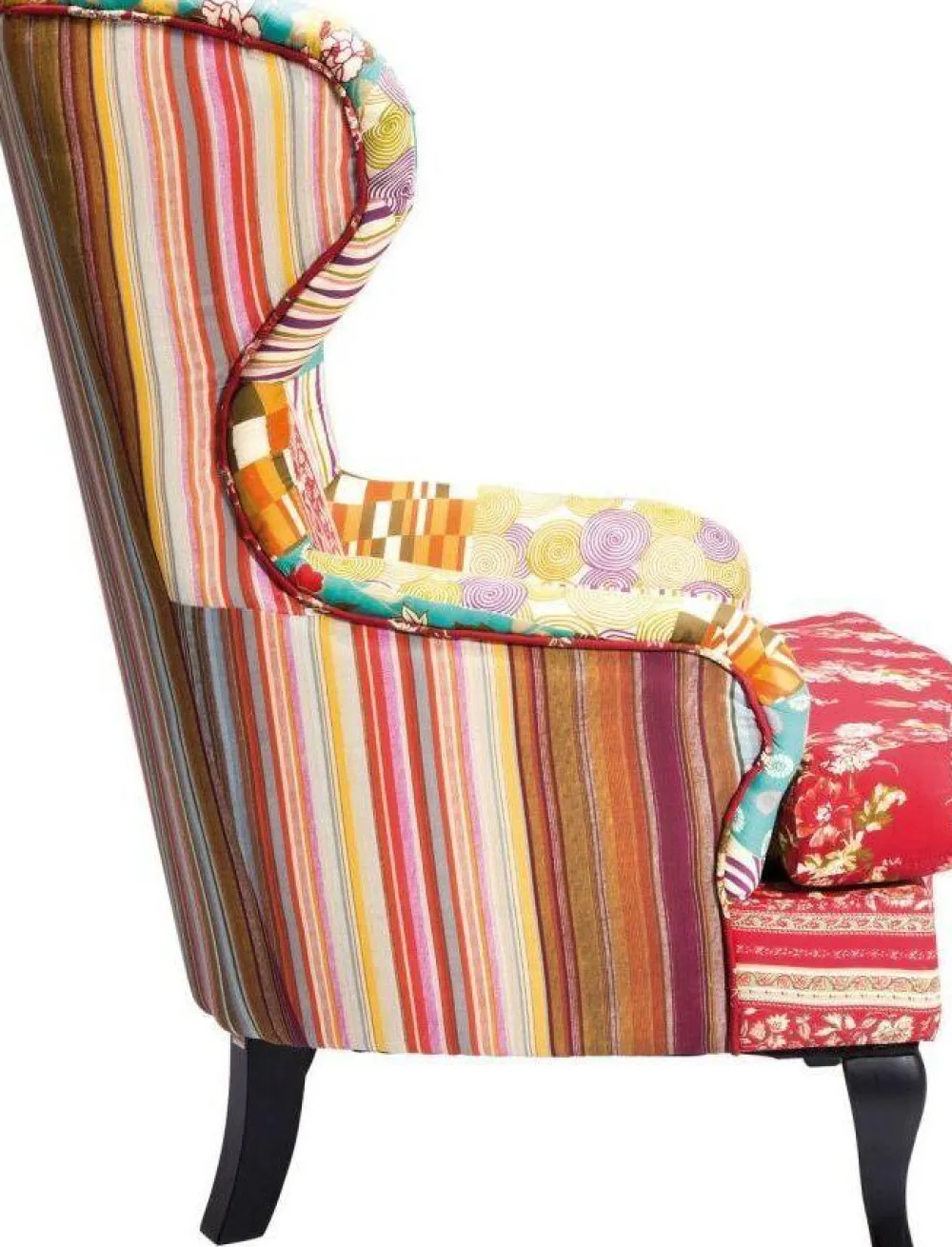 fauteuil_patchwork_rood_2.webp KARE Design Fauteuil Patchwork Rood