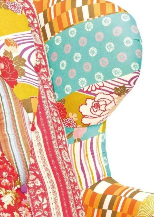 KARE Design Fauteuil Patchwork Rood