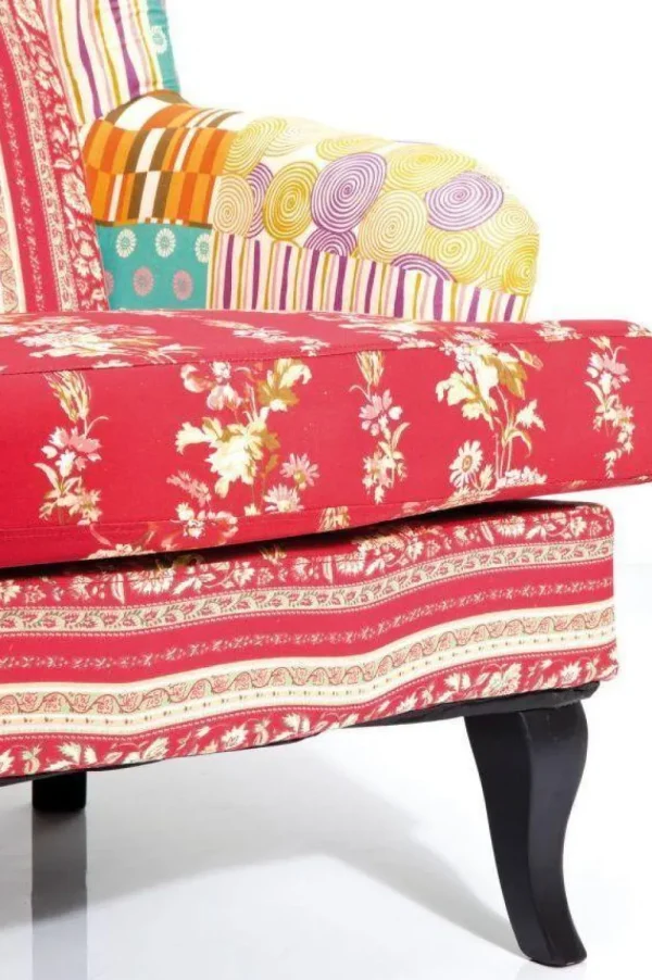 KARE Design Fauteuil Patchwork Rood