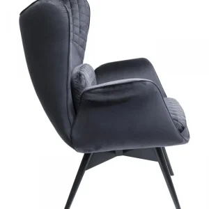 KARE Design Fauteuil Tudor Fluweel Zwart