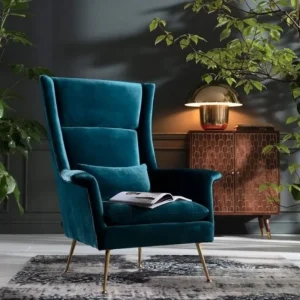 KARE Design Fauteuil Vegas Forever Petrol-Blauw