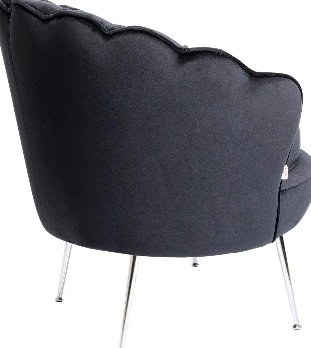 fauteuil_water_lily_chrome_black_2.webp KARE Design Fauteuil Water Lily Chrome Black