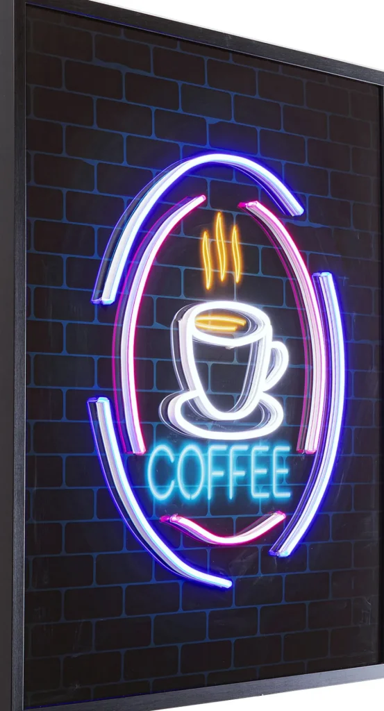 KARE Design Glas Schilderij Coffee LED 80x80cm