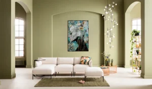 KARE Design Glas Schilderij Lady Flower 100x150cm