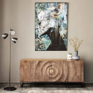 KARE Design Glas Schilderij Lady Flower 100x150cm