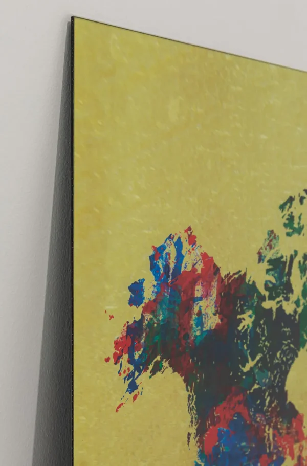 KARE Design Glas Schilderij Metallic Colourful Map 150x100cm