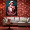 KARE Design Glas Schilderij Mister Flamingo 120x160cm