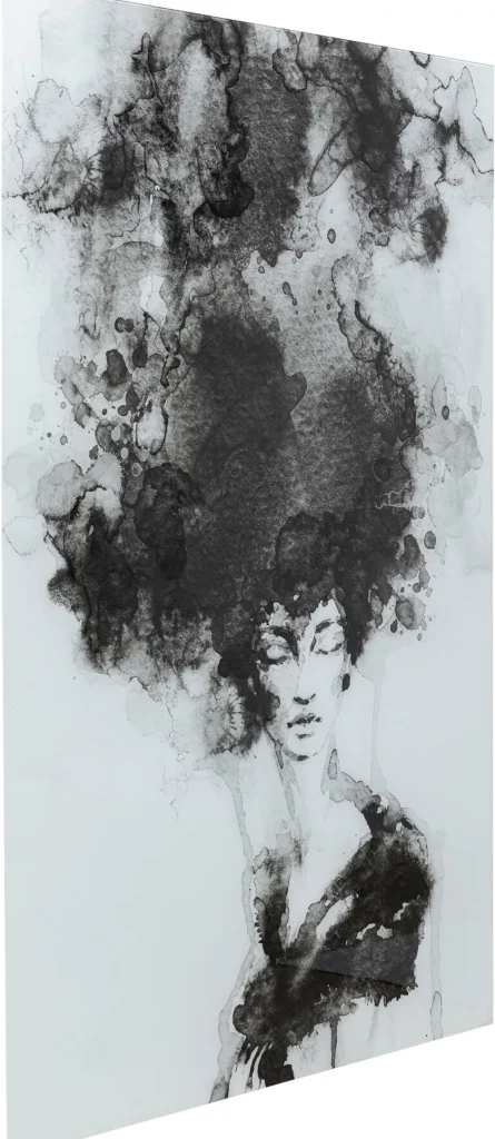 KARE Design Glas Schilderij Smokey Hair 100x150cm