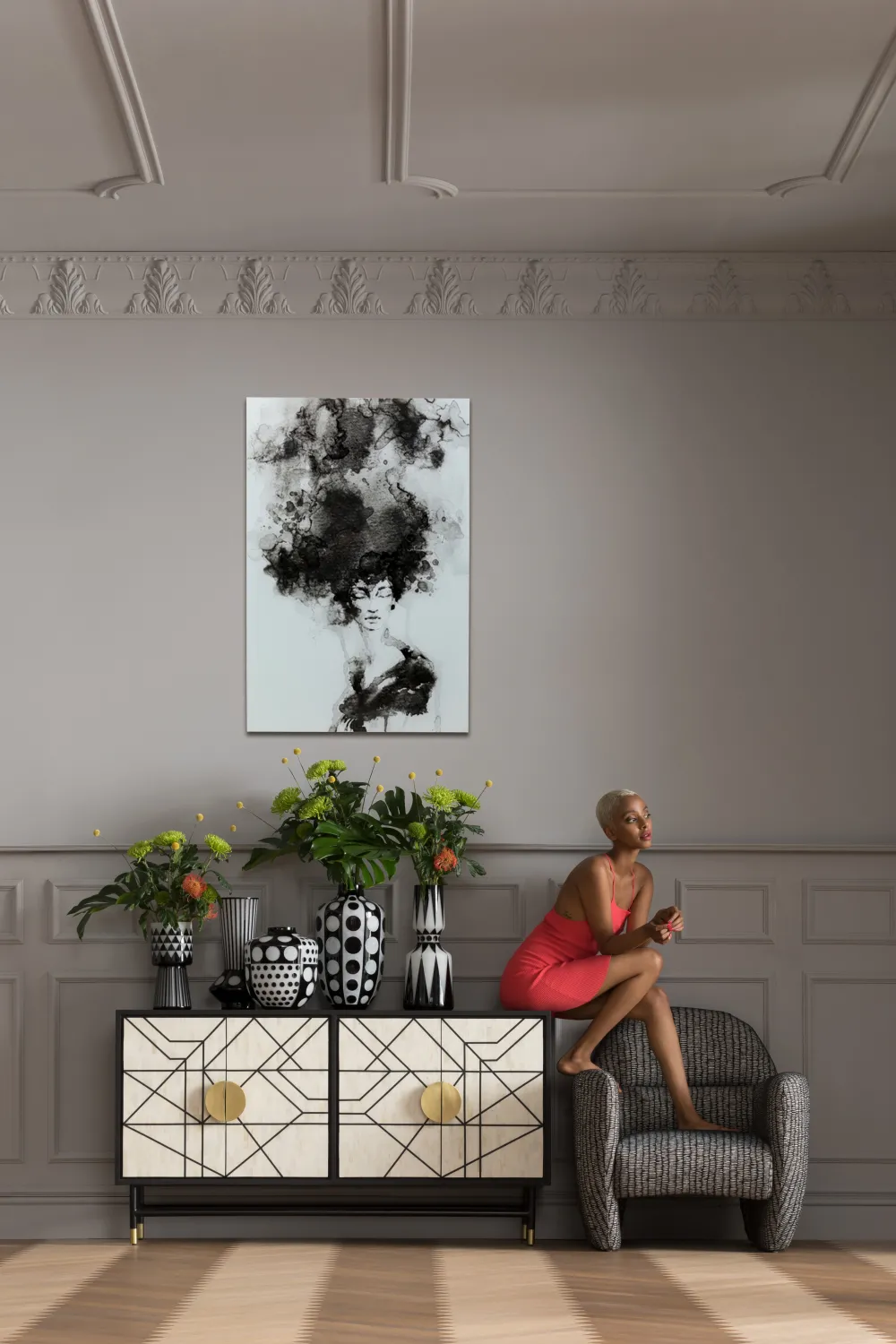 glas_schilderij_smokey_hair_xcm_2.webp KARE Design Glas Schilderij Smokey Hair 100x150cm