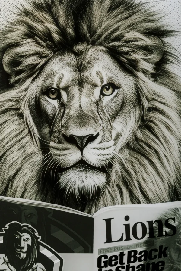 KARE Design Glasschilderij Bath Lion 60x80cm