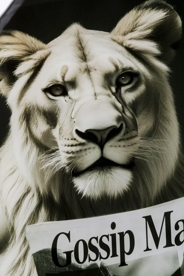 KARE Design Glasschilderij Bath Lioness 60x80cm