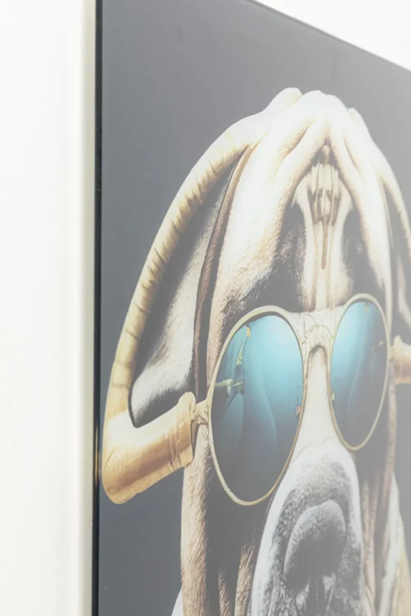 KARE Design Glasschilderij Fashion Dog 60x80cm