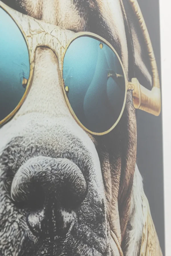KARE Design Glasschilderij Fashion Dog 60x80cm