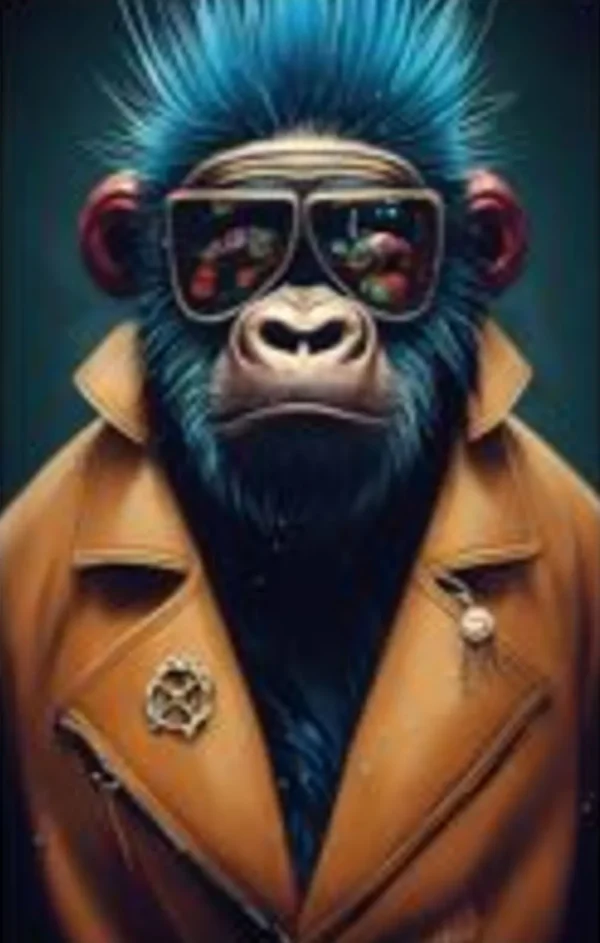 KARE Design Glasschilderij Fashion Gorilla 60x80cm