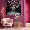 KARE Design Glasschilderij Flower Art Lady 120x120cm