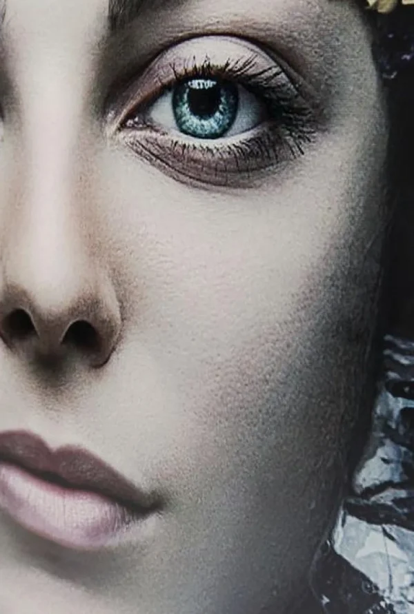 KARE Design Glasschilderij Flower Art Lady 120x120cm